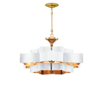 Lustre blanc Grand Lotus