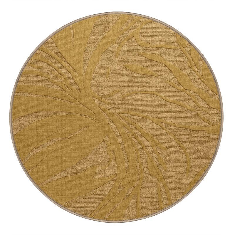 Tapis abstrait lavable à la machine, Rond 8 pi