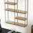 17 Stories Rectangular 4-tier Floating Wall Shelf - Metal And Wood Wall-mounted Display Shelf - Multi-functional Wall Storage, Perfect For Entryway, Bathroom, Bedroom, Living Room, Or Office