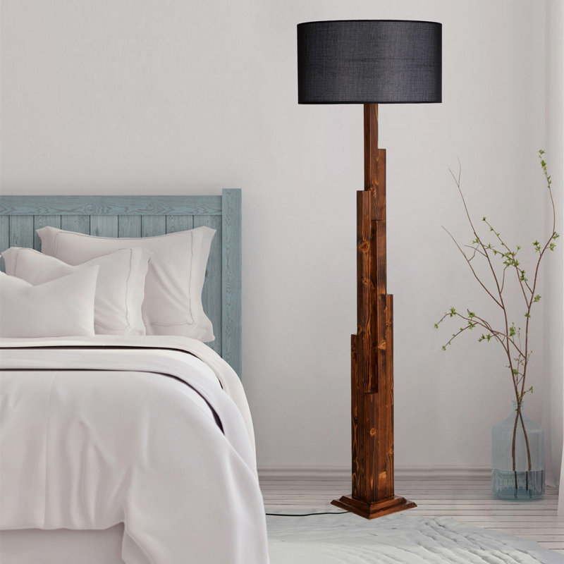 Thermia 160cm Brown Novelty Floor Lamp, Dark Grey