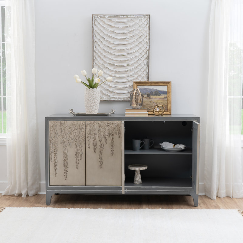 Stevensville Grey Four Door Credenza