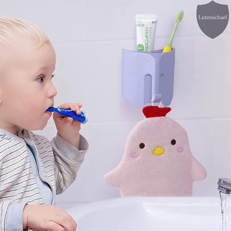 menggutong Animal Toothbrush Holder, Kids Suction with Mirror