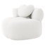 Fauteuil lounge rond surdimensionné sans cadre, fauteuil de sol moderne en peluche texturée avec coussin décoratif en forme de cœur-1103173390