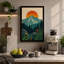 Mountain at Sunrise Japandi - Wrapped Canvas-131762146-131762154