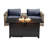 Lsi 2 Person Seating Group With  Sunbrella Cushions And Rectangle Metal Firepit-2046605510