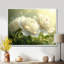 Pétale blanche, sérénité des pivoines, coucher de soleil II - pivoines, art mural encadré-1677274221-1833960801