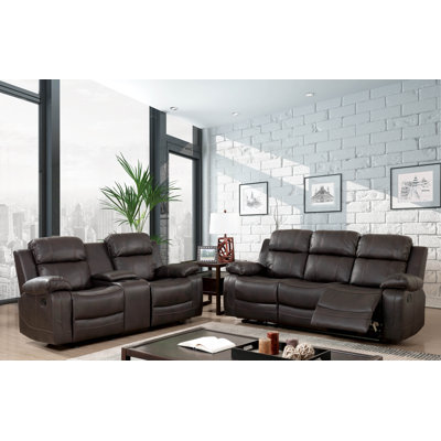 Kogelscha Faux Leather Living Room Set