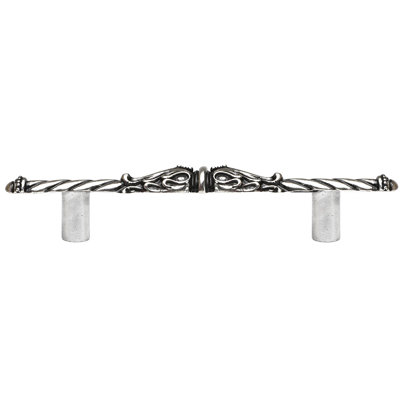 Acanthus 3 inches c.c. pull Romanesque style in Gilded Mercury