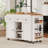 85.5" Kitchen Island with Extendable Dining Table, Kitchen Storage Table with 3 Side Open Shelves, Rolling Kitchen Island with Power Outlet, 3 Drawers, 2 Doors-1740977839