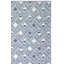 Tapis bleu marine / ivoire tissé à plat à la main Dominica-22809741