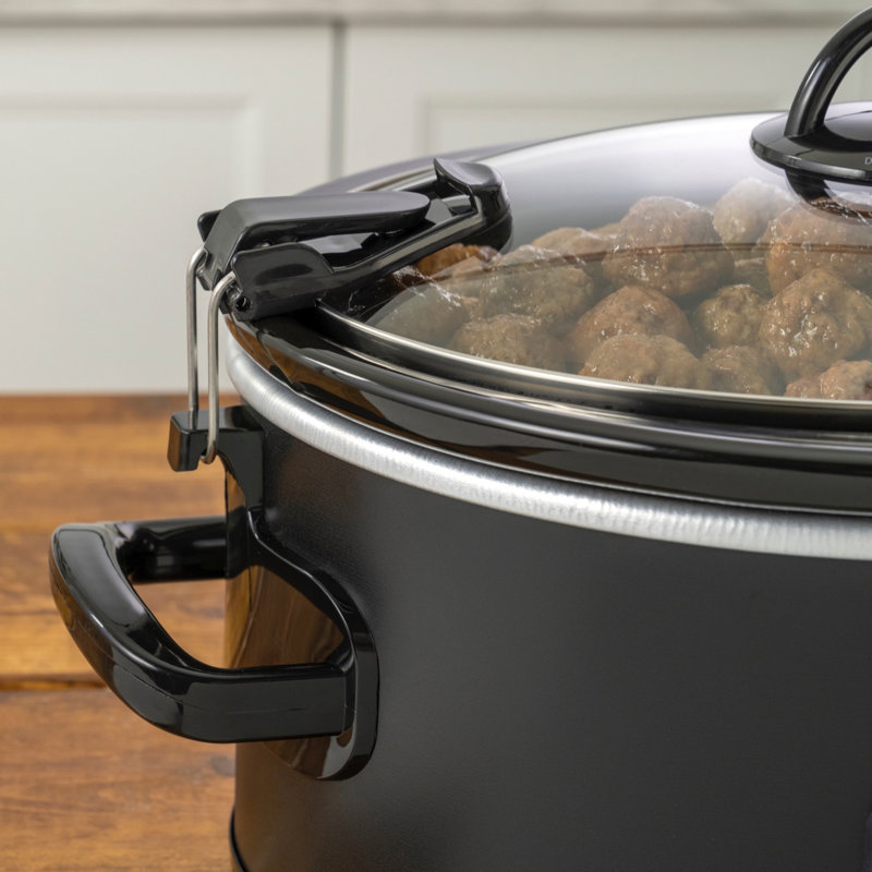 Crock-Pot 6 qt Black Stoneware Programmable Slow Cooker