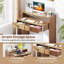 Bureau d'ordinateur extensible 39,5 "avec tablette 2 niveaux et 2 tiroirs-115171276