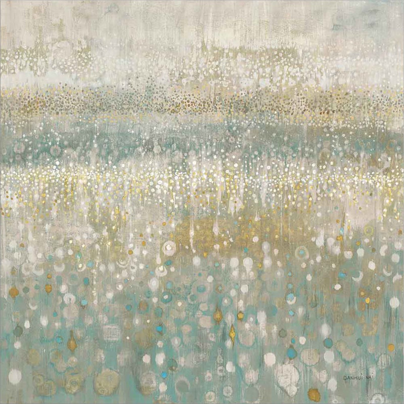«Rain Rain II Neutral» par Danhui Nai, art mural encadré, L 23,5 po x H 23,5 po