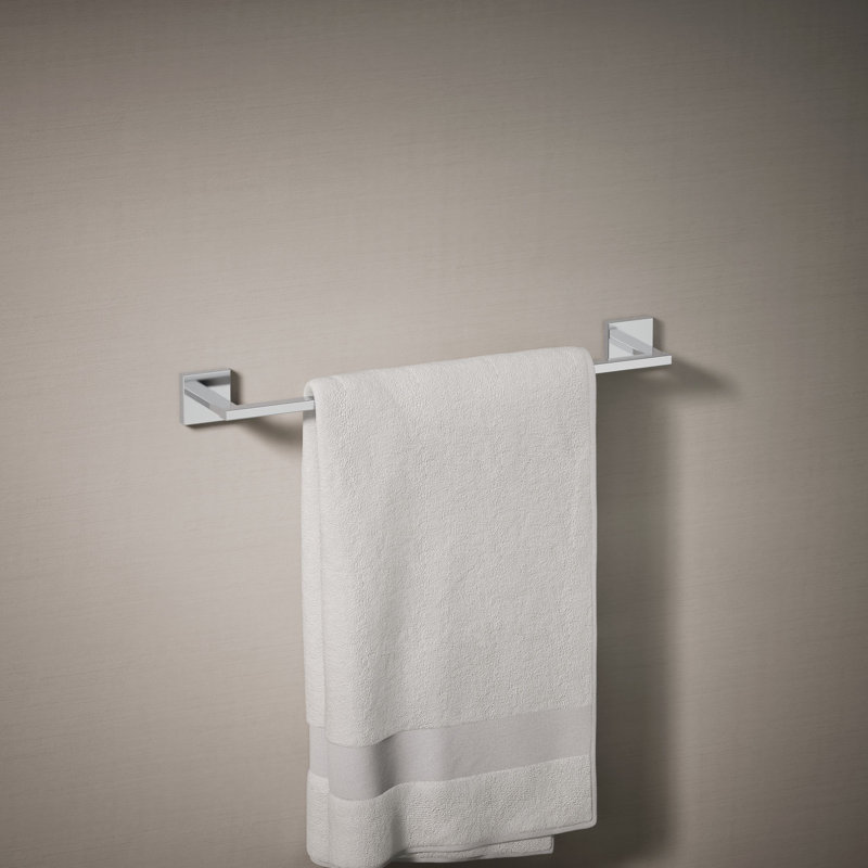 Square Towel Bar, Polished Chrome, 18"W
