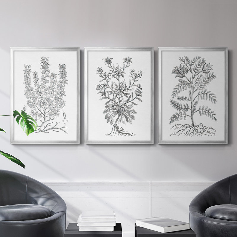 Toile encadrée de qualité supérieure B&W, Argent, H 30,5 po x l 67,5 po x P 1,25 po