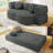 2-Seater Foldable Compressed Sofa Bed Gray