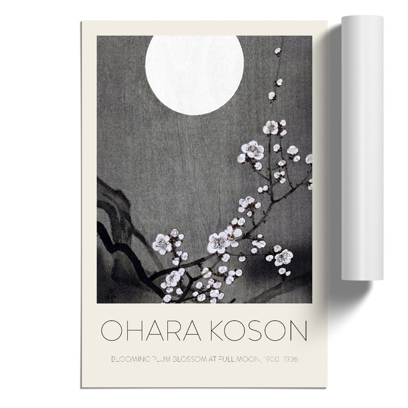 Blooming Plum Blossom Print by Ohara Koson - Frameless Print, 42cm H x 30cm W x 0.1cm D