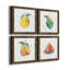 Happy Lemon - ensemble de 4 peintures sur toile encadrées-60149329-60149332