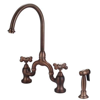 Barclay Banner Kitchen Faucet with Side Spray and Soap Dispenser