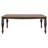 Brad Dining Table, 79 Inch Rectangular, Sand Brown, Charcoal Grey