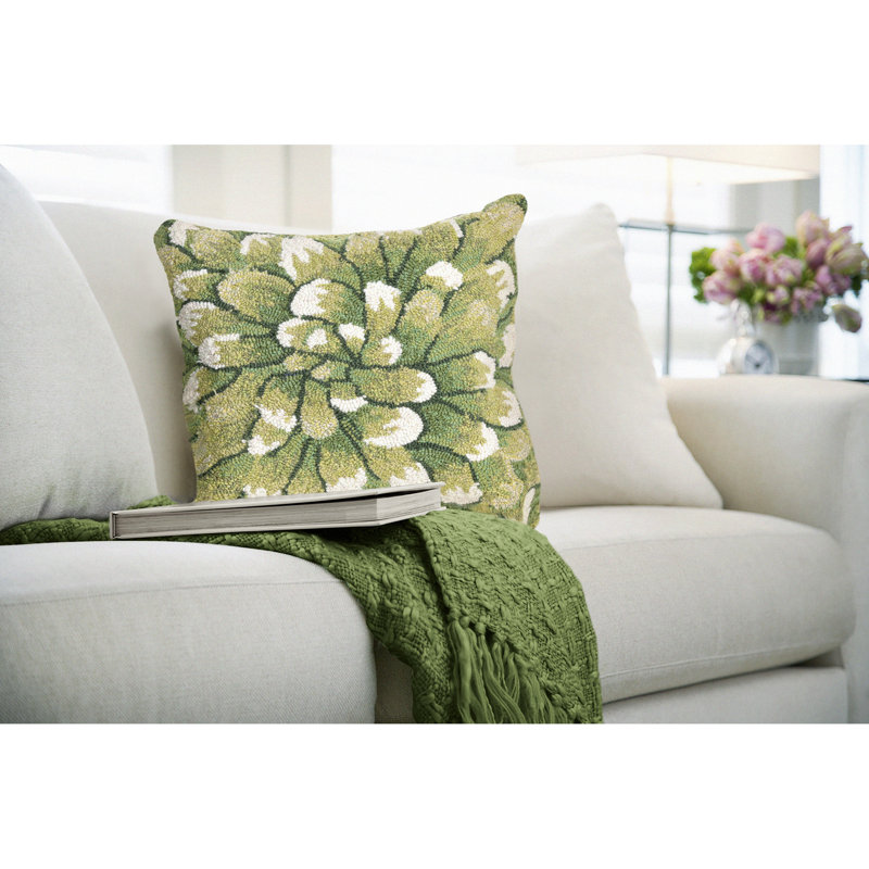Housse de coussin carré et insert, Vert