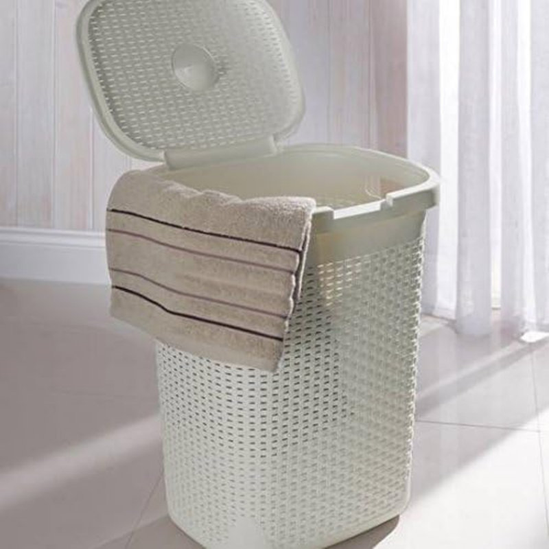 Plastic Laundry Room Organiser, Cream