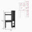 Bureau d'écriture Versalles, 2 tablettes supérieures, 5 casiers, chêne fumé