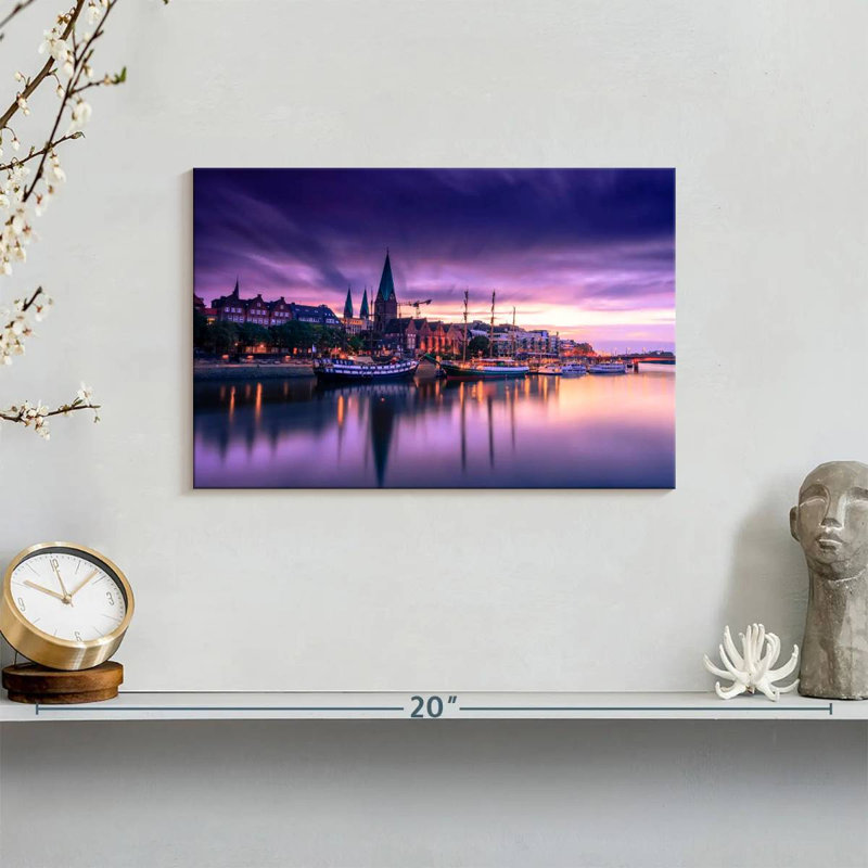Lever de soleil mauve Nicci Bremen, H 8 po x l 12 po