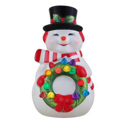 9 in. Nostalgic Ceramic Figure - Snowman