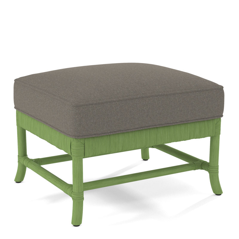 Lafayette Ottoman, Gray Sugar Performance; 0863-84, Sea Glass