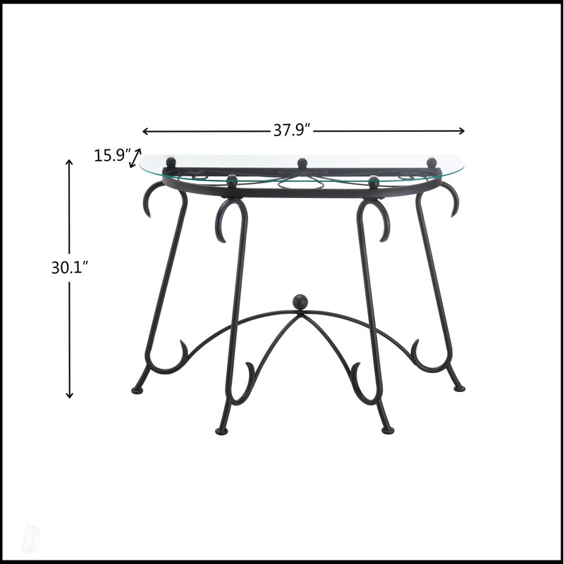 Stylish Tempered Glass Surface Console Table With Sturdy Construction For Modern Living Rooms And Offices