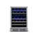 Newair 46 Bottle Dual Zone Built-in Wine Refrigerator with Beechwood Shelves and Recessed Kickplate