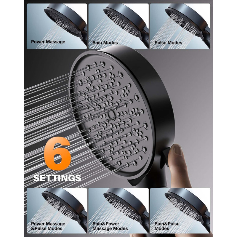 Handheld Shower Head, Matte Black