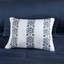 Édredon pour chambre simple - imprimé médaillon bleu marine, taies décoratives brodées, édredon rembourré, relaxant et élégant, tissu à bordure, moderne