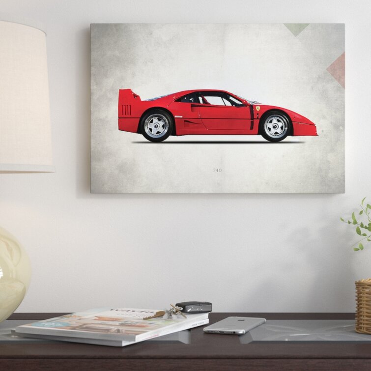 Bless international 1992 Ferrari F40 On Canvas by Mark Rogan  Gallery-Wrapped Canvas Giclée