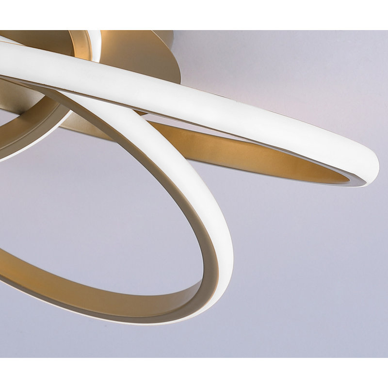 Plafonnier encastré linéaire à intensité variable à 1 lumière unique à DEL 20,47 po Shuford, Or
