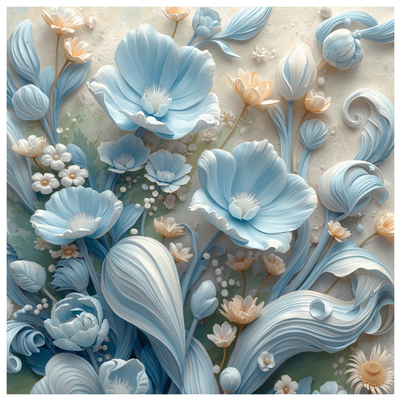 Tapis de bain bleu et beige, L 24 po x L 17 po