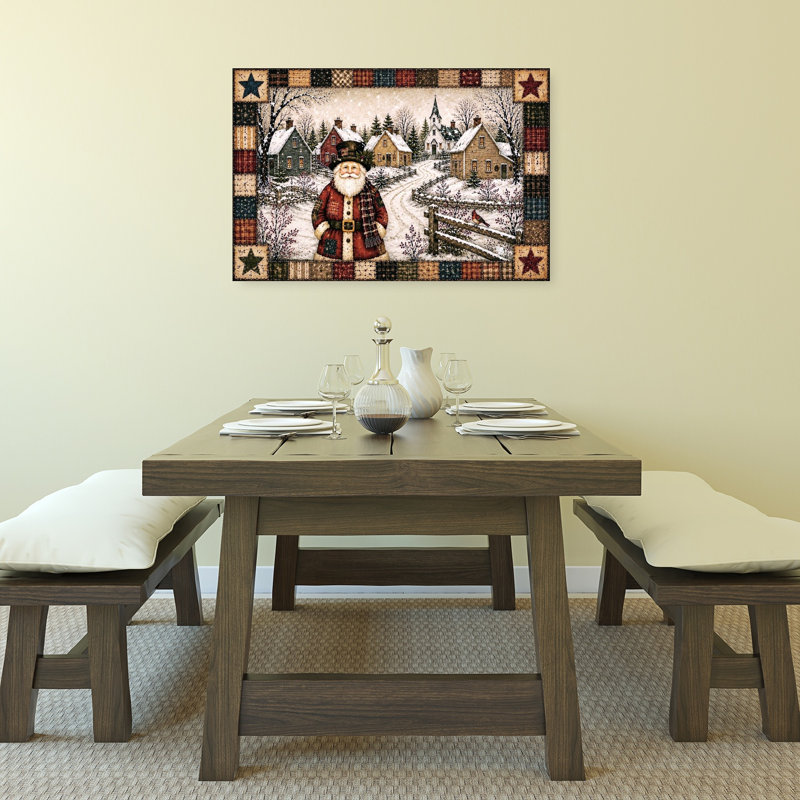 The Village Hobo Vintage Abstract Bird Landscape Winter Wall Art Print, 60.96cm H x 91.44cm W