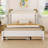 Queen Size Wooden Storage Platform Bed, With 2 Big Drawers, T-XL Size Trundle, White-109327428
