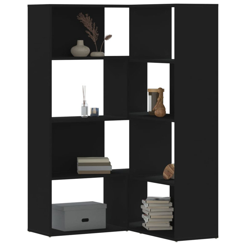 Azamat 140cm H x 85cm W Bookcase, Black
