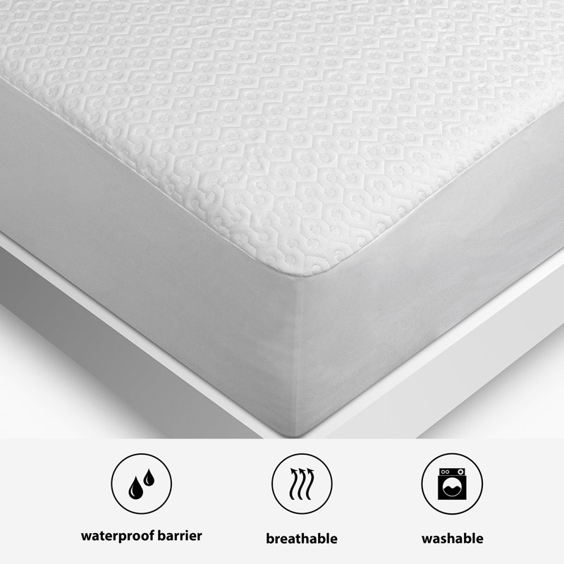 King Size White Dri-Tec Waterproof Mattress Protector