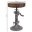 Aaronjit Swivel Upholstered Leather and Faux Leather Adjustable Height Bar Stool