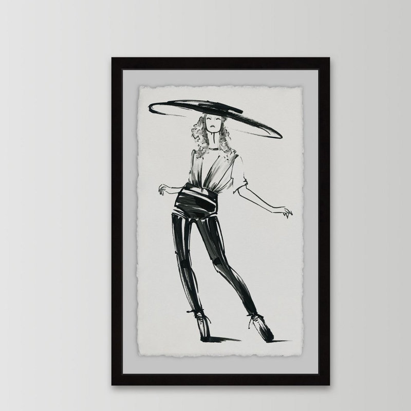 Asian Fashion - Single Picture Frame Painting, 45cm H x 30cm W