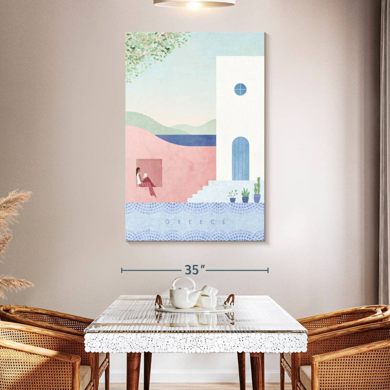 Aime Grèce, affiche de voyage rétro, H 51 po x l 34 po