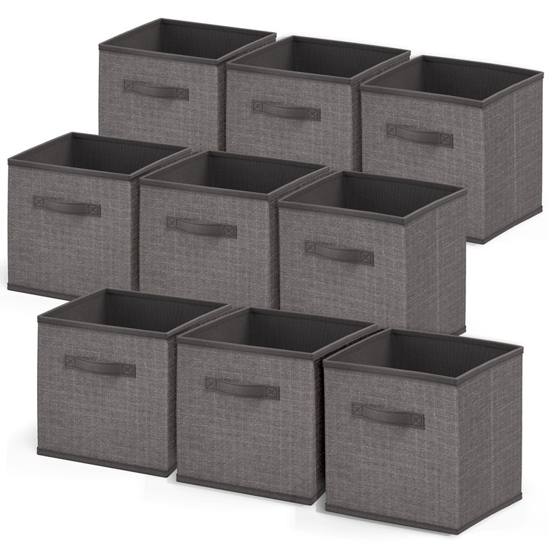 Ensemble de bacs de rangement, gris, 9