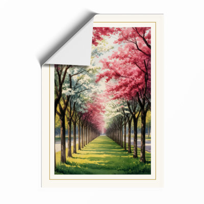 Cherry Blossom Avenue Botanical - Framed Print