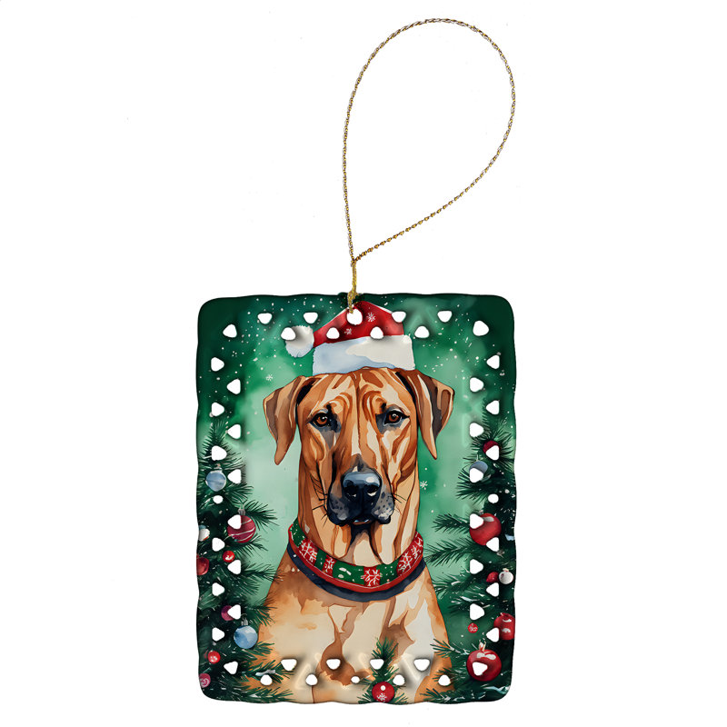Ornement en porcelaine de Noël Rhodesian Ridgeback, Rhodesian Ridgeback 3605