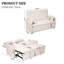 Elegant Living Room Sofa Bed, Iron Frame Loveseat With Storage Side Pockets-898433756