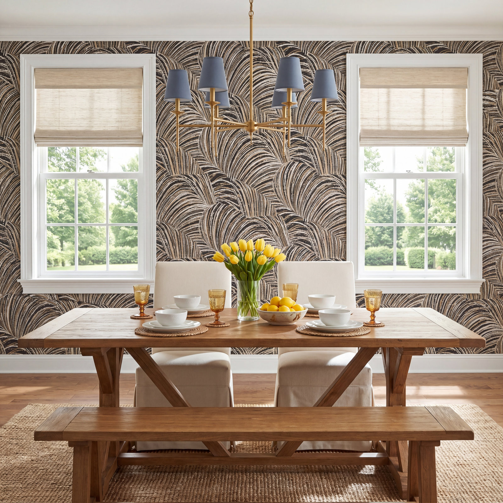 Bitner Wallpaper Double Roll, Black