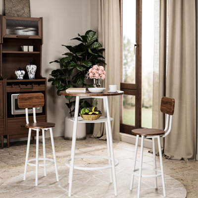 3 salles à manger pour petits espaces - table ronde, 2 chaises, assemblage facile, appartements étanches